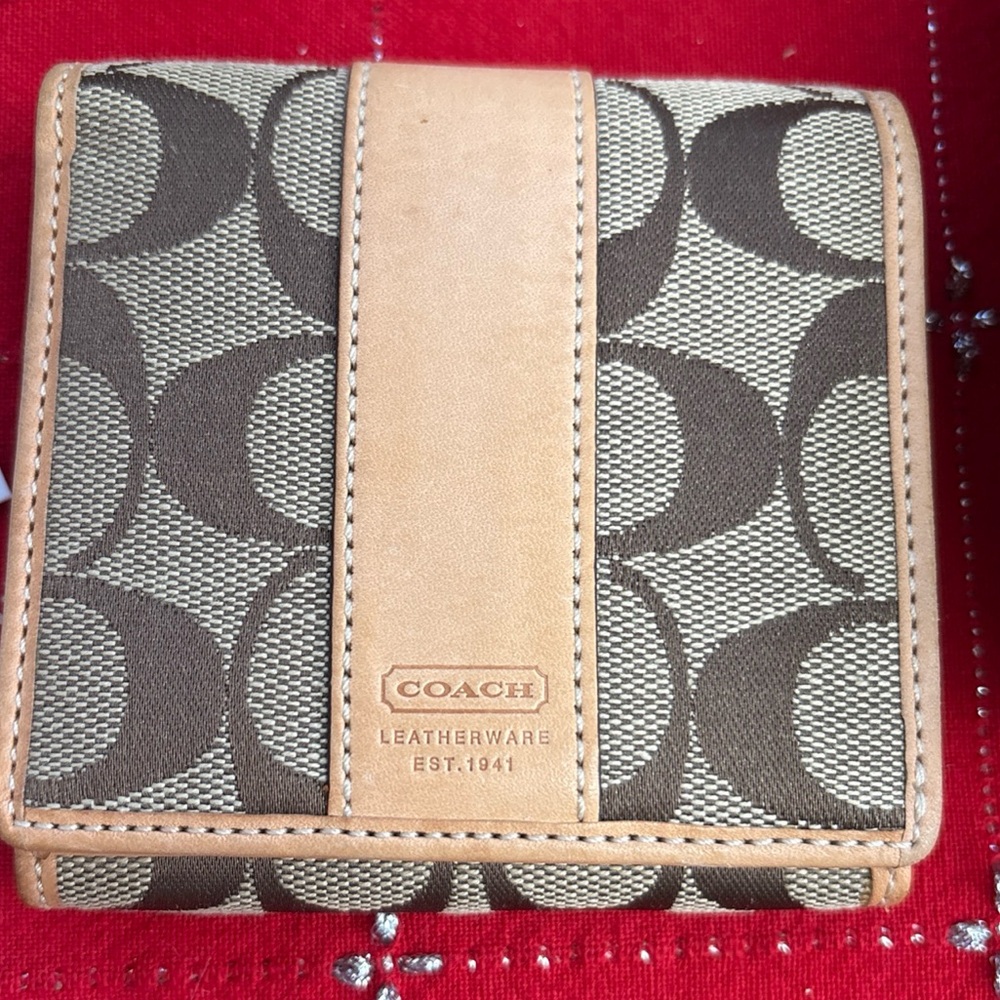 Coach Leatherware Tan and Brown Wallet